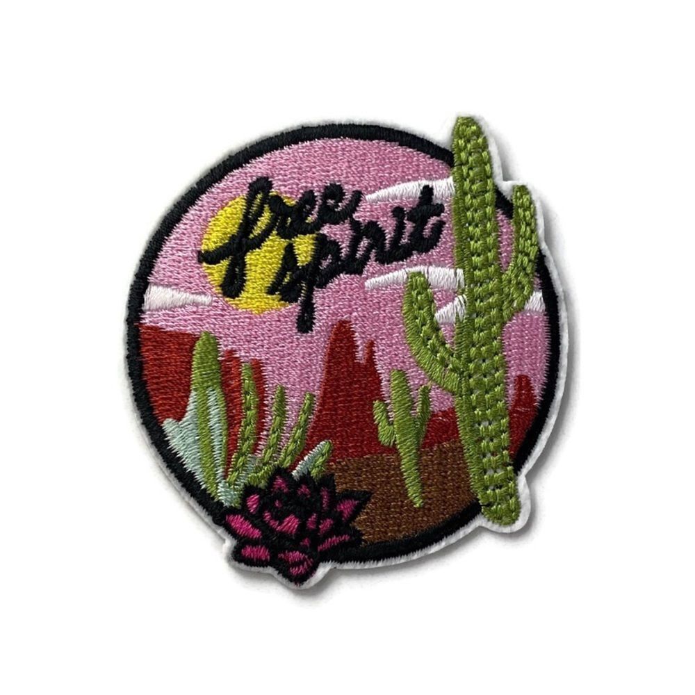 Free Spirit Desert Cactus Embroidered Patch
